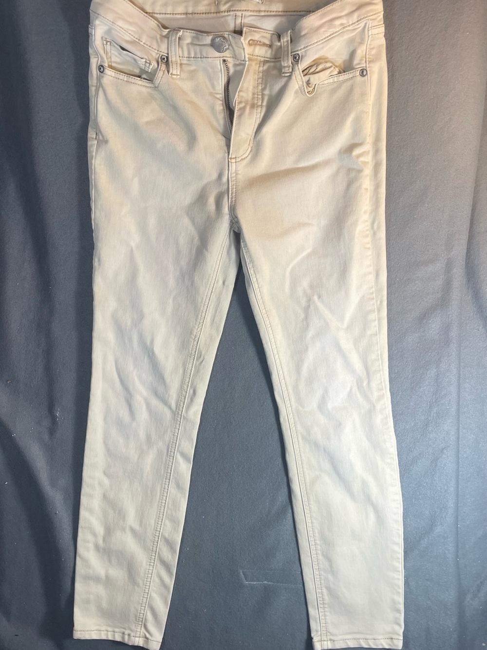 Free People Off-White Cream Skinny Jeans Pants Size 27 OB418052